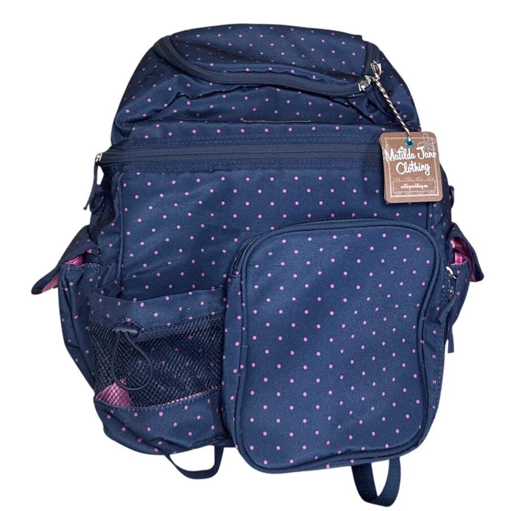 Matilda Jane Summer Fun Cooler Backpack Brilliant Daydream Blue Polka Dot